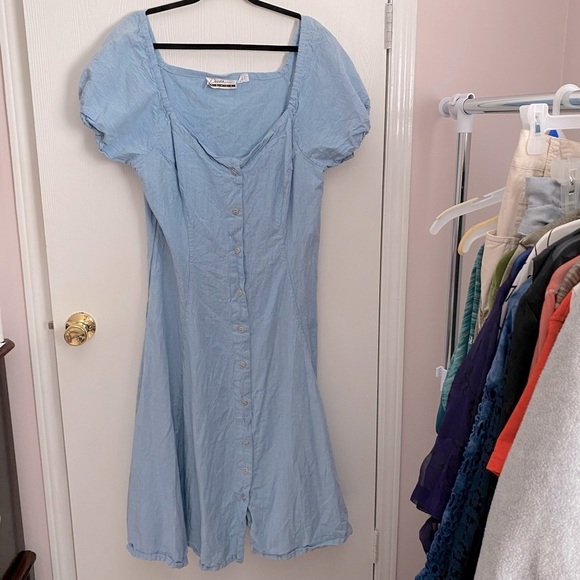 Diana Marco Dresses & Skirts - Vintage Diana Marco Light Blue Chambray Dress Size 1X